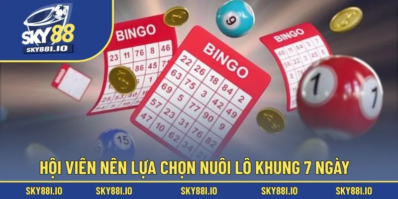 Hội viên nên lựa chọn nuôi lô khung 7 ngày