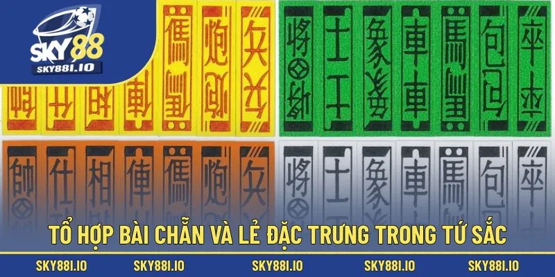Tổ hợp bài chẵn và lẻ đặc trưng trong tứ sắc